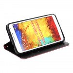 Wholesale Samsung Galaxy Note 3 Slim Flip Leather Wallet Case (Red Black)